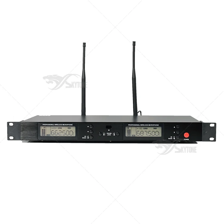 A11 dual channel handheld wireless microphone UHF adjustable