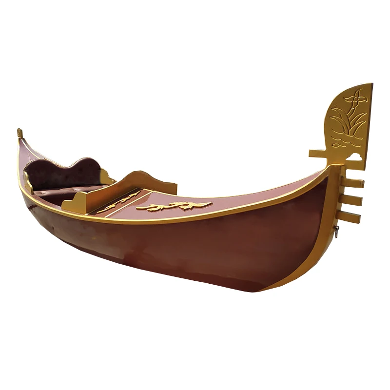 Custom Motor Venetian Gondola 9m  with Paddle for Lake Handcrafted Wooden Boat kayak/canoe for sale