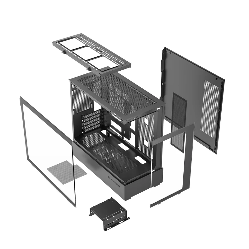 JNP Cpu Water Cooling Mid Towers Atx Cabinet Matx Pc Game Case Gamer Computer Gaming For Desktop