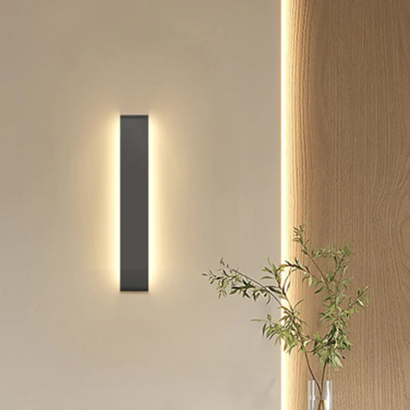 Modern Luxury LED Wall Lamp Villa 110V 220V Creative Minimalist Style Bedroom Living Space Stair Bathroom Garden Iron Body 15W