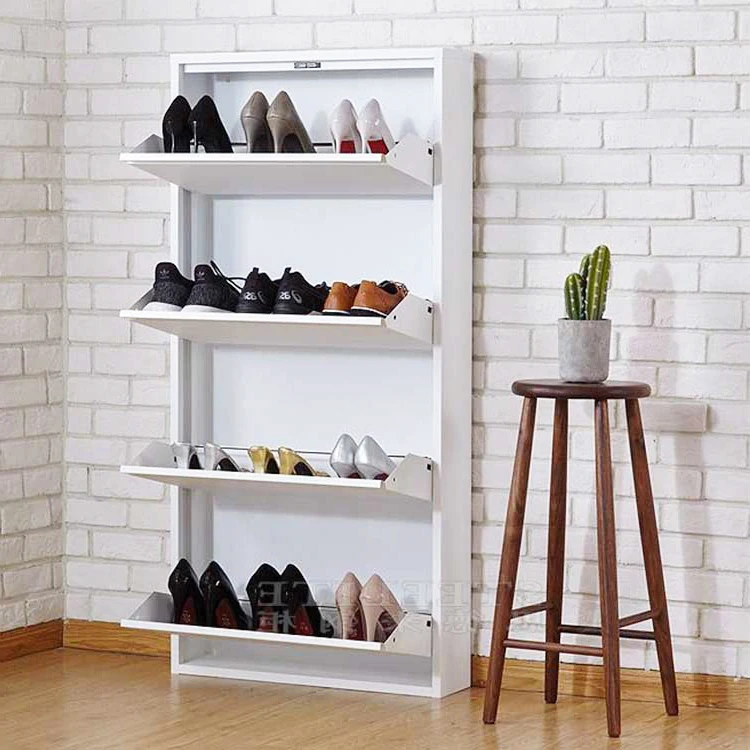 steel ailipu metal storage cabinet simple shoe cabinet 4 drawer white shoe rack organizer