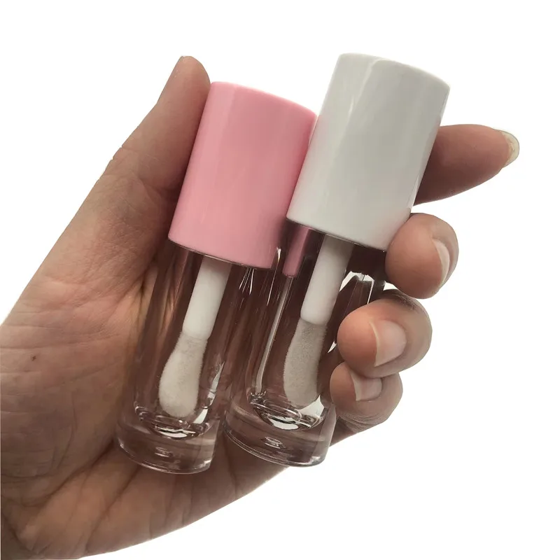 Flat Wand Big Brush Large Capacity Lipgloss Containers Lip Glaze Tube Packaging 6ml Custom Logo Big Wand Lip Gloss Tubes