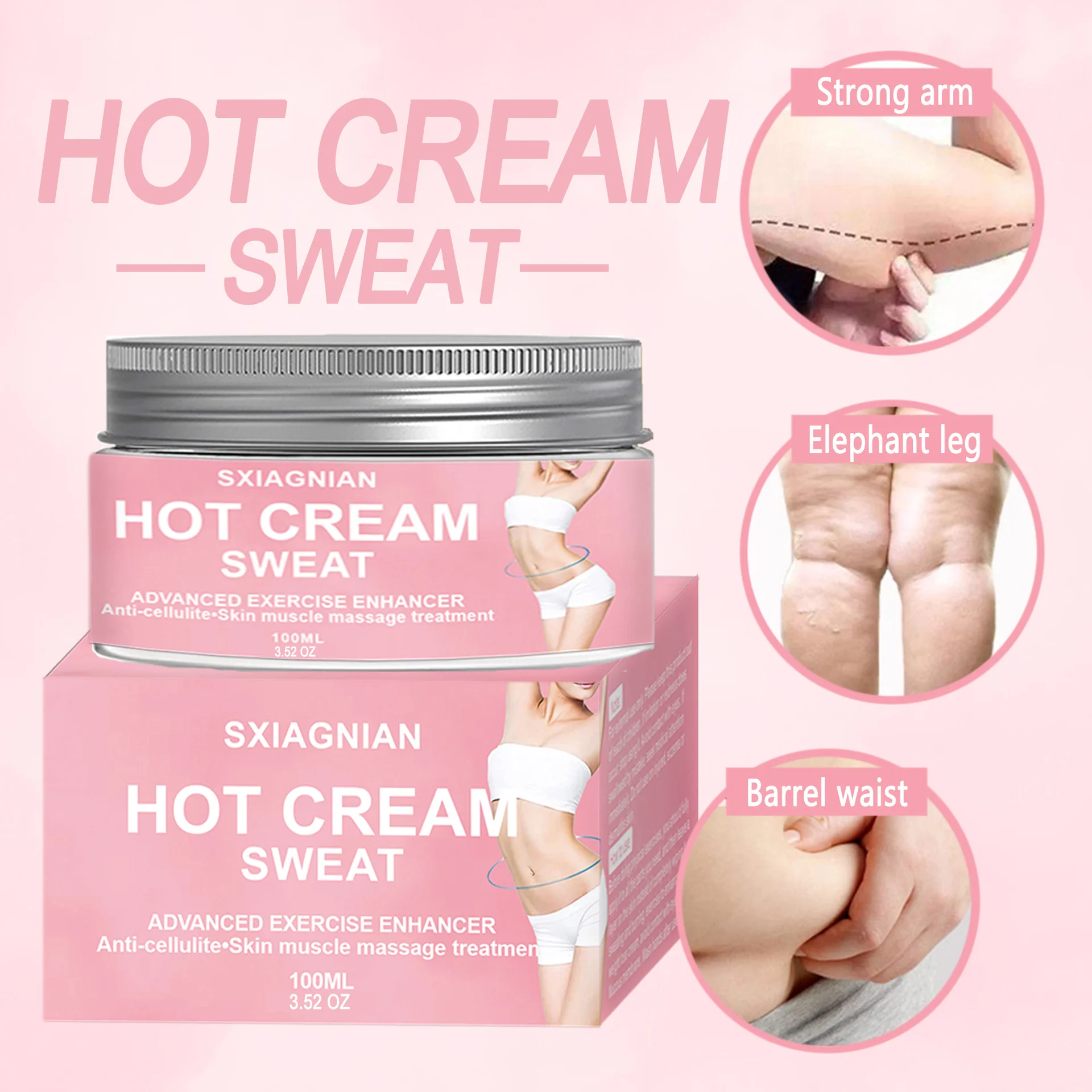 Private Label Custom Logo Natural Organic Body Weight Loss Belly Fat Burner Shaping Cellulite Burning Sweat Hot Slimming Cream