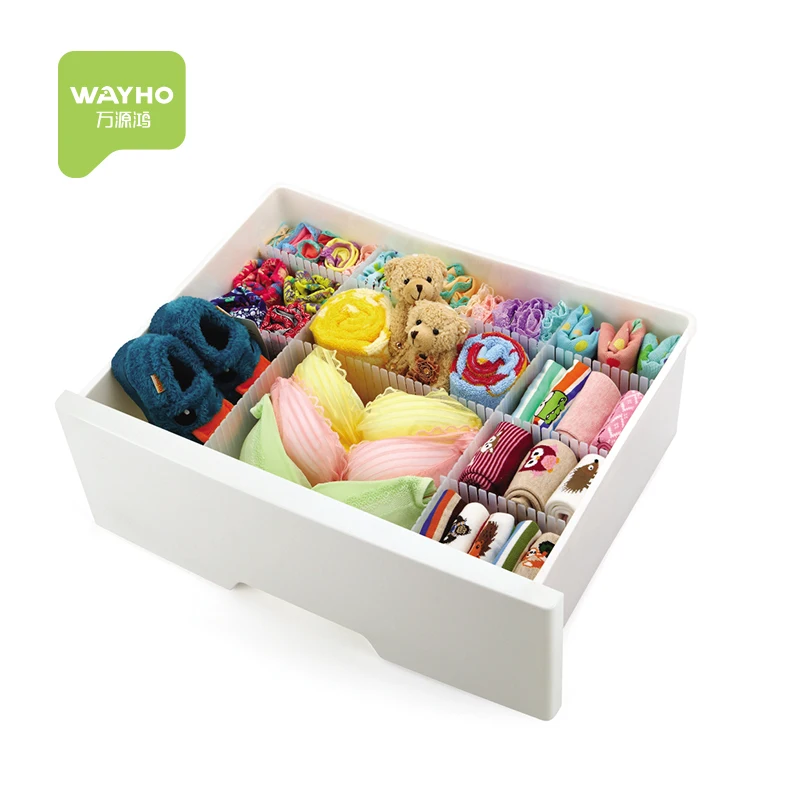 2022 Factory  Wholesale DIY PS plastic  underwear  drawer storage organizer divider