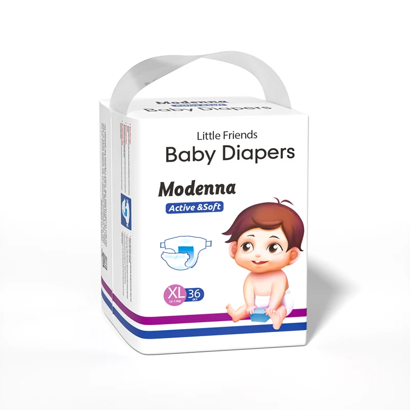 Disposable comfortable soft baby diaper support OEM manufacture in China