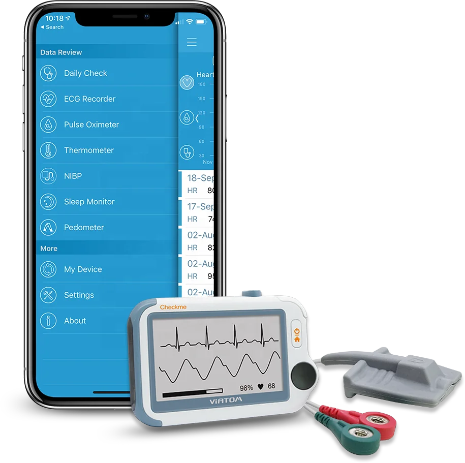 Viatom Checkme Pro Doctor ECG Holter Machine цифровой EKG NIBP SpO2 Монитор пульса
