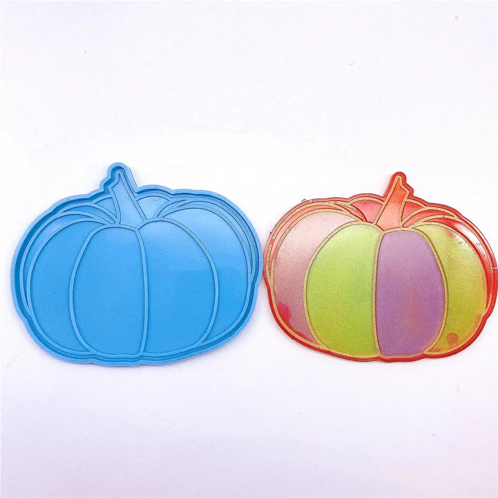 4070 pumpkin silicone Coaster mold for epoxy resin