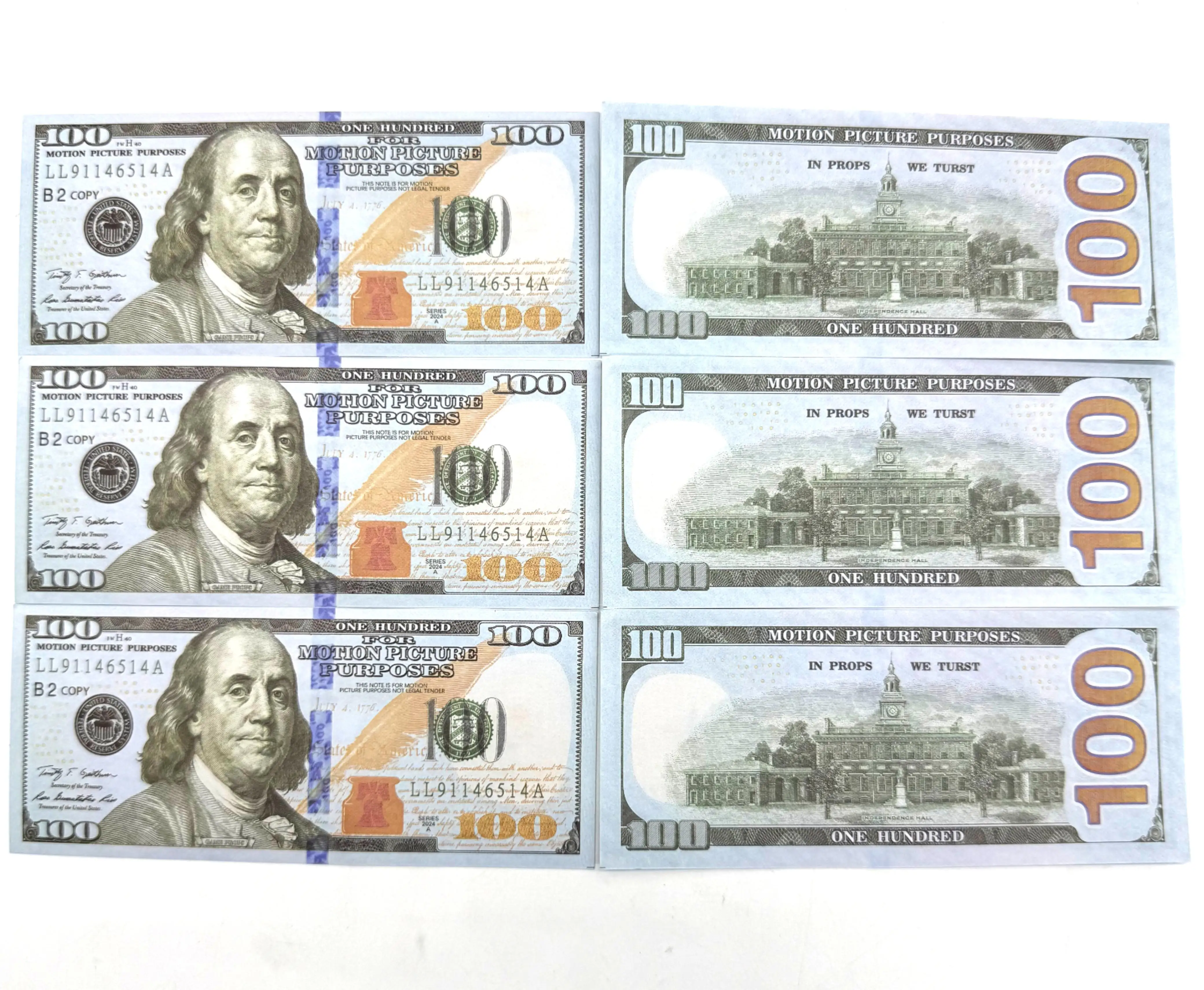 OP-100 Dollar Bank Party Novelties Custom USA Ancestor Money Realistic Notes Movie USD Prop Money Euro