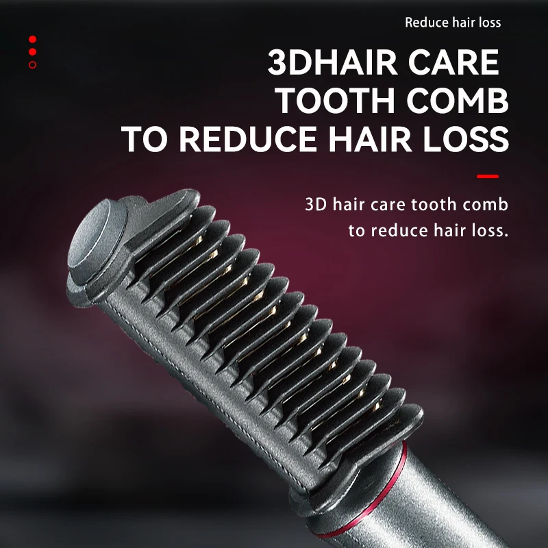 KEMEI Km-559 Electric Hot Comb Straightening Brush Cordless Fast Heated Electric Hair Straighten Comb