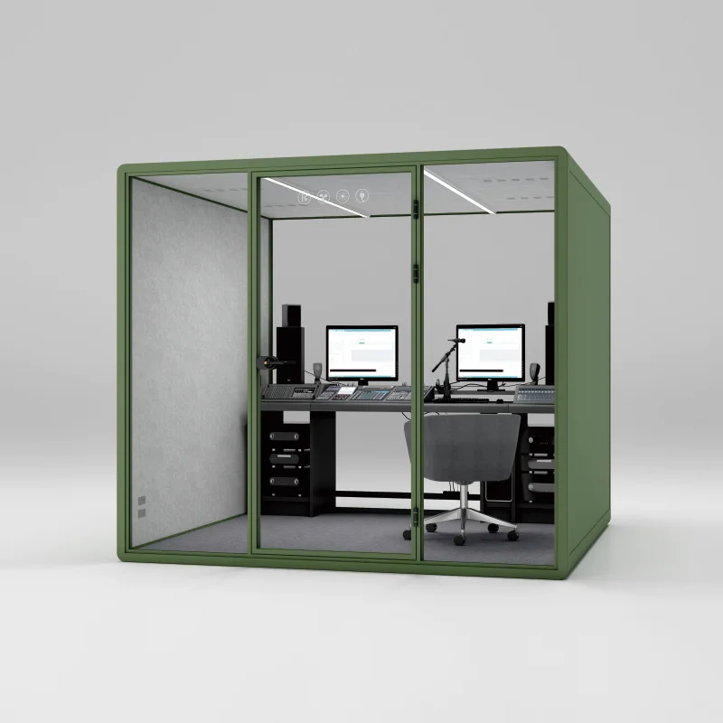 Soundproof indoor mobile work space office pod meeting work pods phone silent office pod