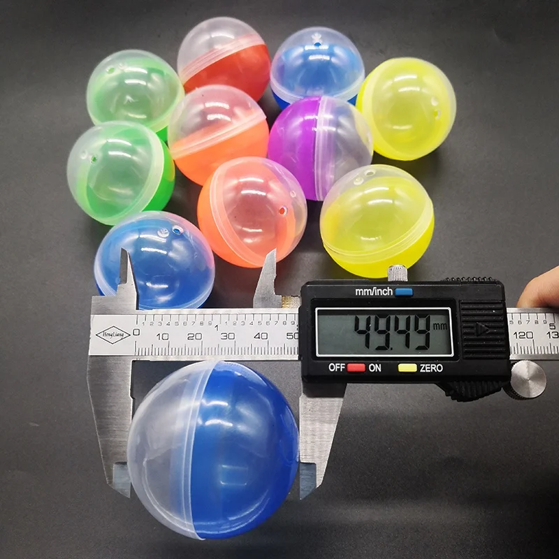 Оптовая продажа низкая цена пустые капсульные игрушки Gachapon 2 дюйма 50 мм круглый пластиковый игрушечный контейнер для торгового