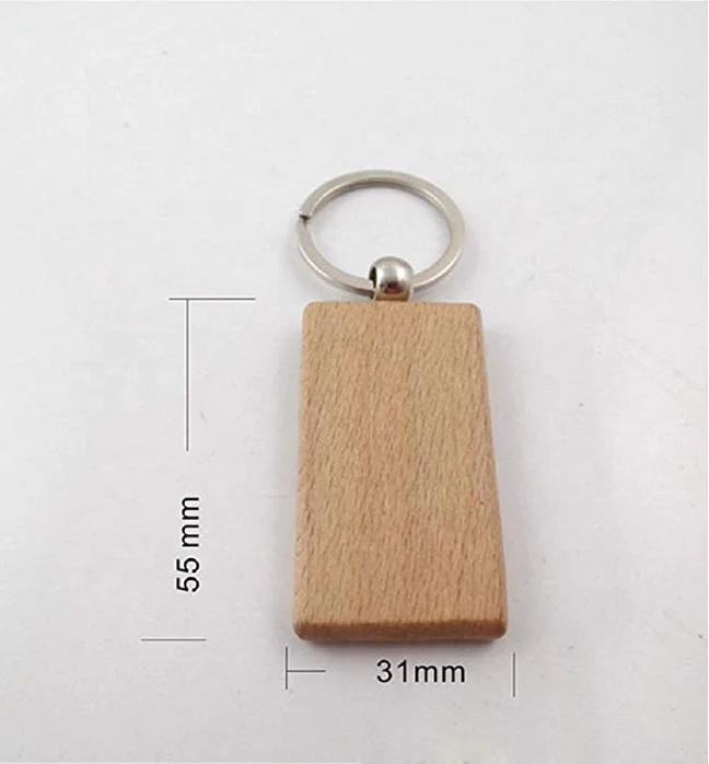 Premium Quality Eco-friendly Customized Logo Wood Keychain
