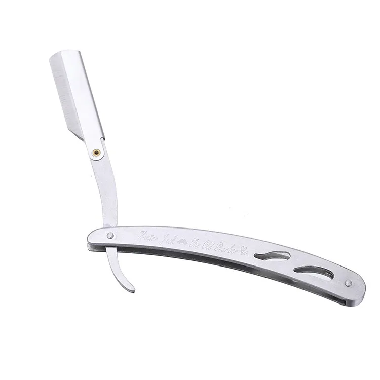 High quality professional private label  straight  Vintage stainless steel barber folding mens shaving razor