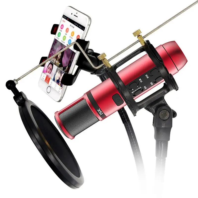 Чехол для мобильного телефона караоке конденсаторный микрофон IM6 интегрированная звуковая карта петь бар живой с прослушивания музыки наушников
