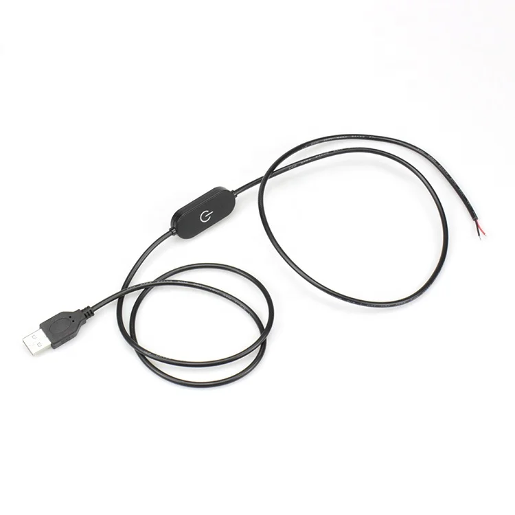 2A Dimming Switch Wire USB Touch Dimmer Cable for LED Light Dimmer Power Cord ON/OFF Switch