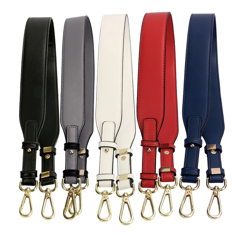 Whole sale 3.8cm width Replacement leather short solid color underarm bag shoulder Strap