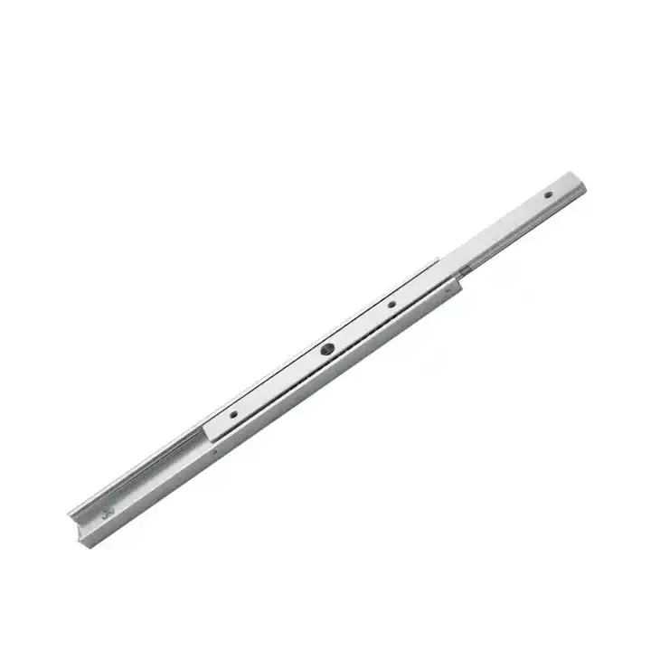 AL0820PT Light-duty silent guide rail 20mm wide two-section non-detachable aluminum alloy slide rail