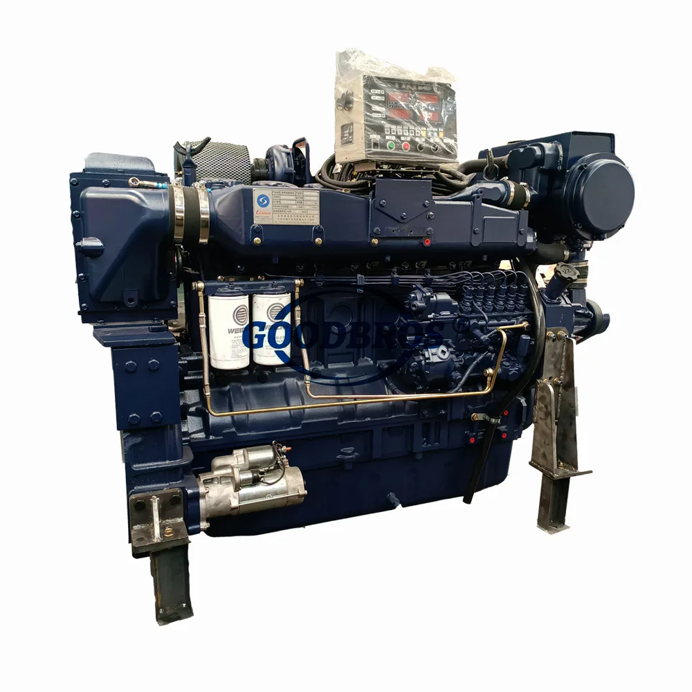 Diesel Inboard Weichai WP12 WD618 380HP 295KW 6 Cylinder Marine Engine