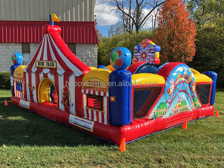 Commercial grade carnival theme inflatable indoor outdoor playground inflatable fun city for kids