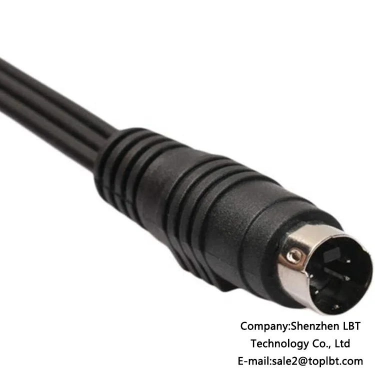 LBT Factory Price 0.3m S-Video (4 Pin) to 3 RCA AV Female Cable Audio Video Adapter Conversion Laptop PC Computer Connector