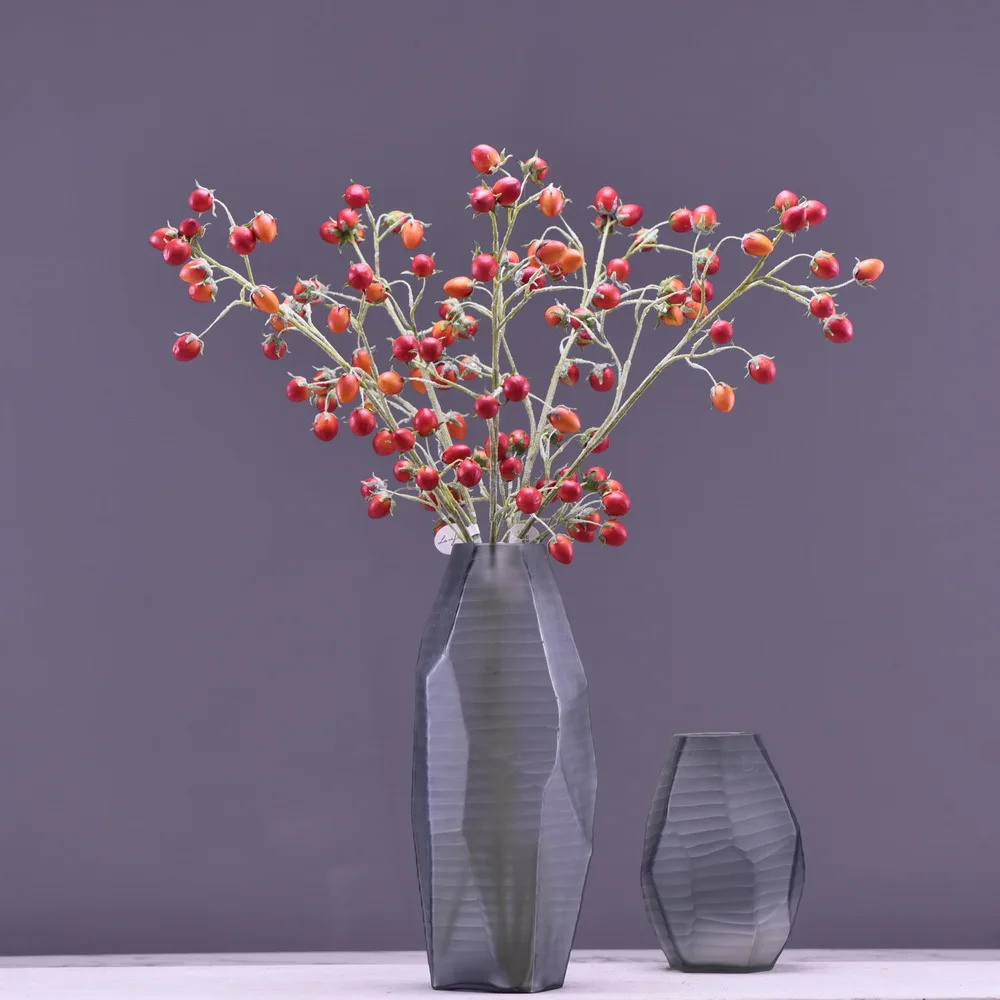 L360 New Artificial Fruit Small Tomato Branch Home Mall Decoration Flower Cherry Tomato Artificial Berry Branch