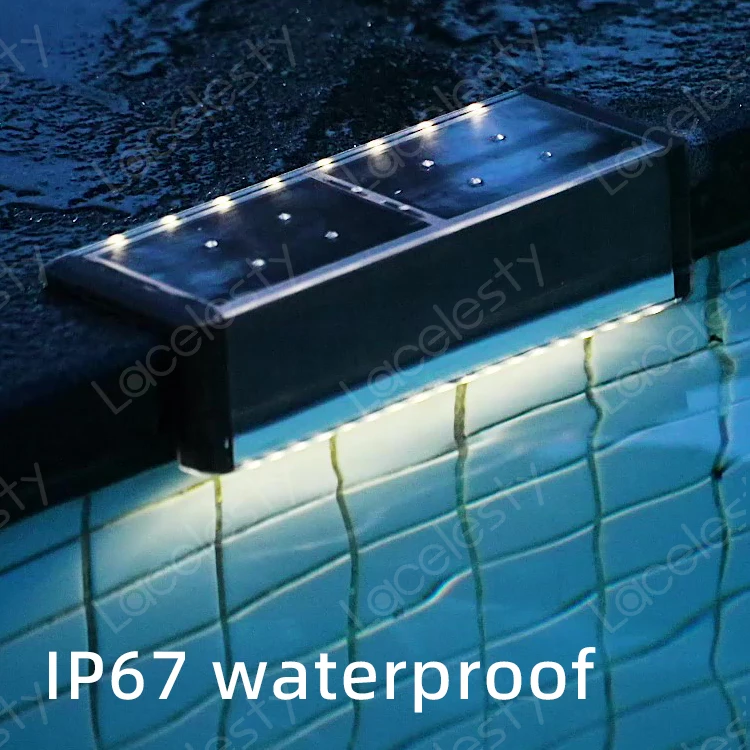 Decor Solar Step Paver Lights Landscape Lamps Wall Pathway Yard Patio For Pathway Walkways Patio Balcony LED Garden Lights