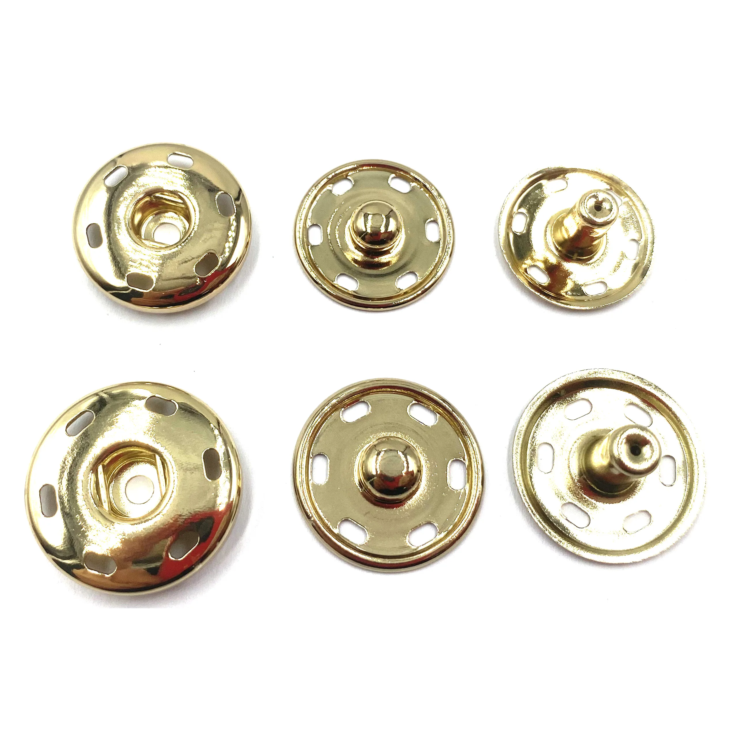 Factory Wholesale High Quality Custom Copper Prong Snap Button Fasteners Press Studs