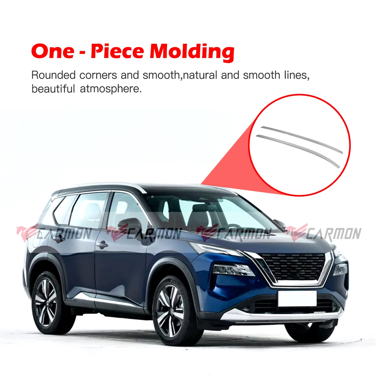 OEM Style Car ABS Roof Luggage Carrier Rack Side Rails Auto Stick On Cross Bar for Nissan X-trail Rogue 2022
