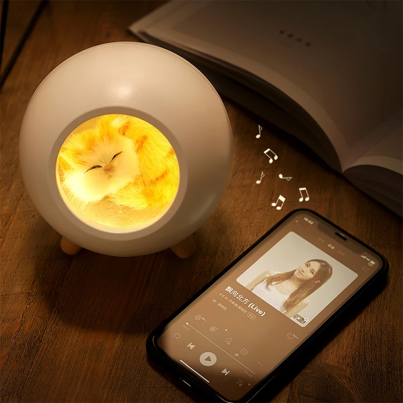 Hot Selling Smart Bluetooth LED Night Light Speaker, Mobile Touch LED Lamp Portable Speaker Bluetooth Speaker