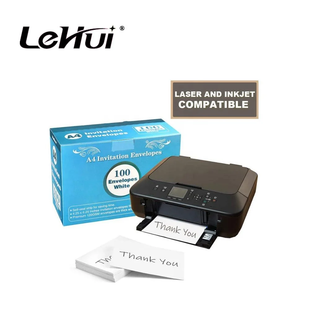 Chinese Factory Premium 100/200/500 PACK A4 Self Seal 4 x 6 White Kraft 120gsm Paper Photo Envelopes