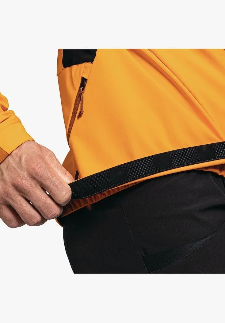 Outdoor Bike Softshell Jacket with a Mix of Materials Yellow