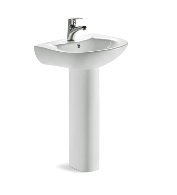 Custom Color Bathroom pink Pedestal Wash Basin Sink