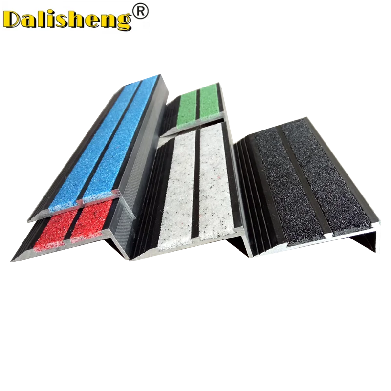 Fiberglass Stair nosing non slip strip step corner protector offshore platform FRP Carborundum anti-slip strip
