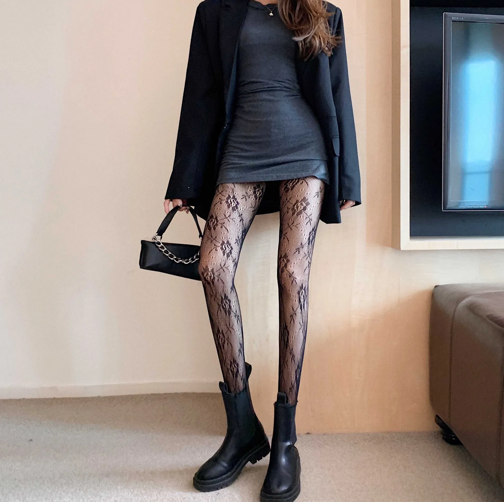 China Factory Seller Long White Stocking Sexy Beautiful Girl Pantyhose Stockings Black Mesh High Quality Silk stockings