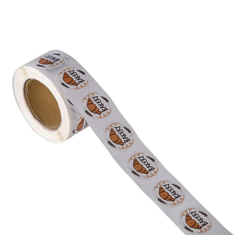 Good price custom different material logo print round roll packaging labels for food
