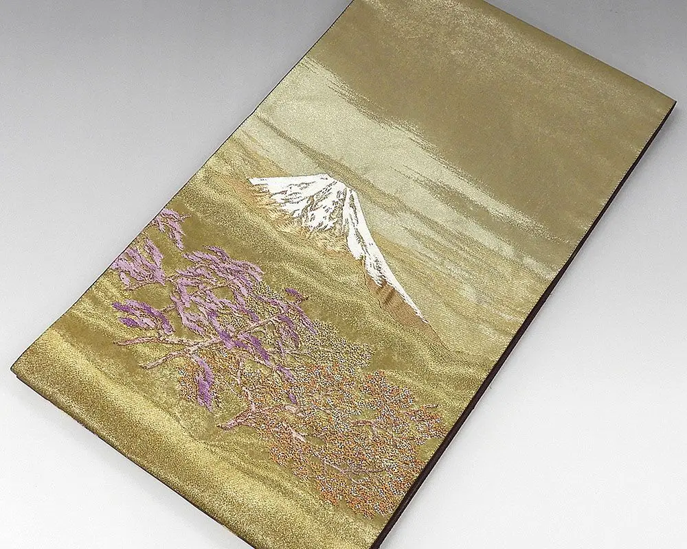 
Elegant pine and Fuji Mountain pattern Obi used women trendy clothes 