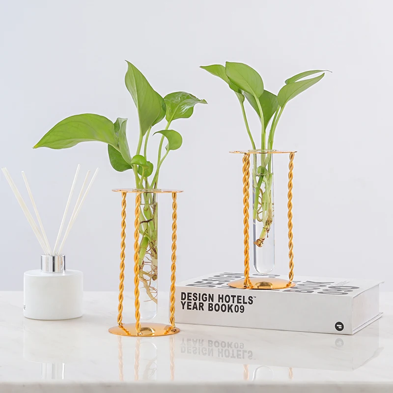 Creative aquatic plant container ornaments office desktop green radish hydroponic glass vase simple and modern