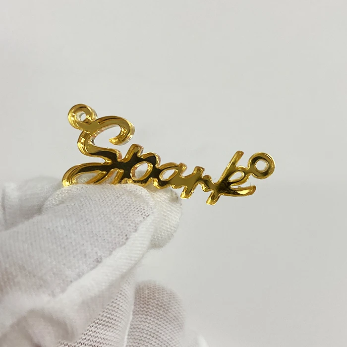 Custom Decorative Cabinet Laser Cut Exquisite Acrylic Pendant Necklace Perspex Name Pendants For Boutique