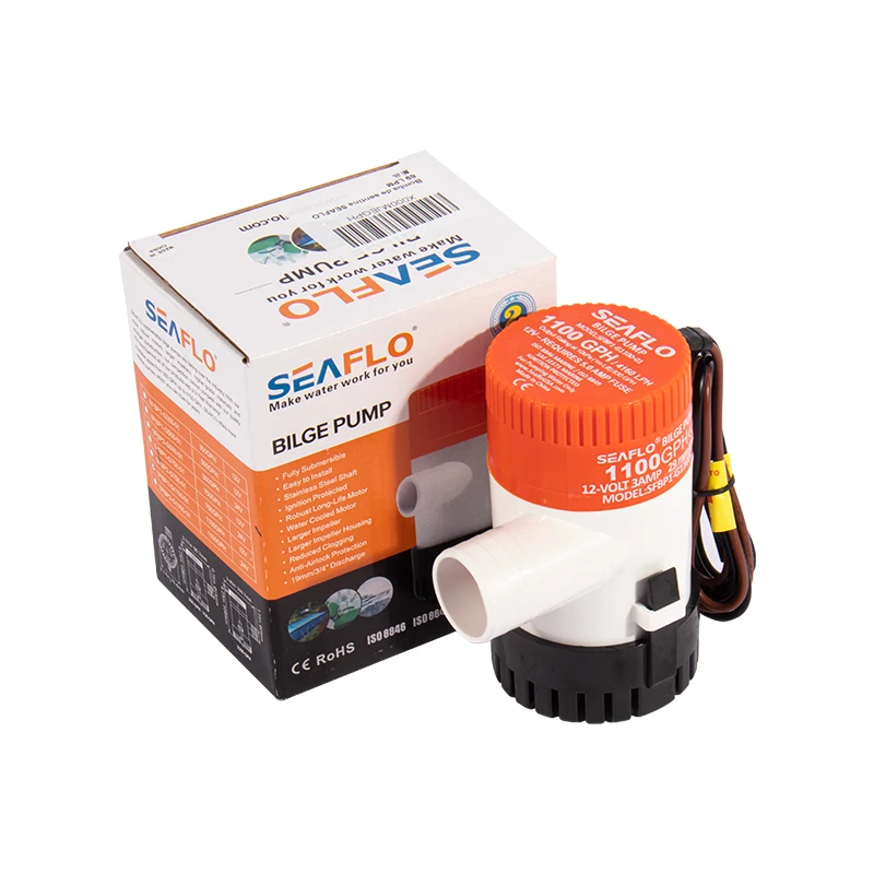 SEAFLO 1100GPH 12V Small DC Solar Submersible Water bilge Pump