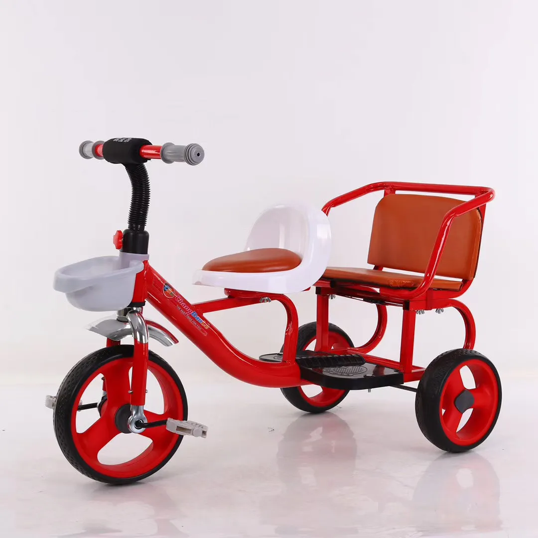 New type kids tricycle with double seat kids bike child tricycle for 3-6 years old