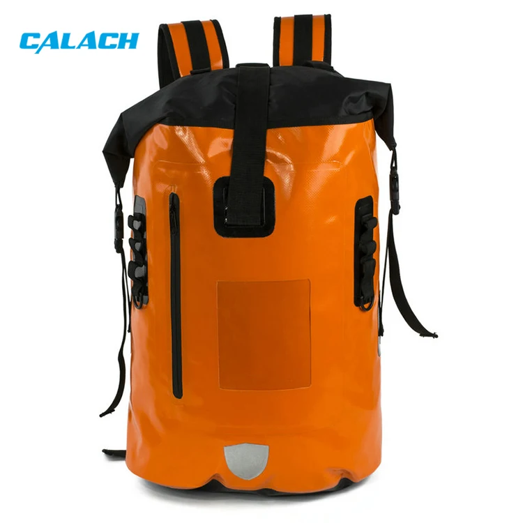 Custom logo 35l 500d pvc tarpaulin sports waterproof heavy duty 420d tpu dry bag backpack for outdoor camping