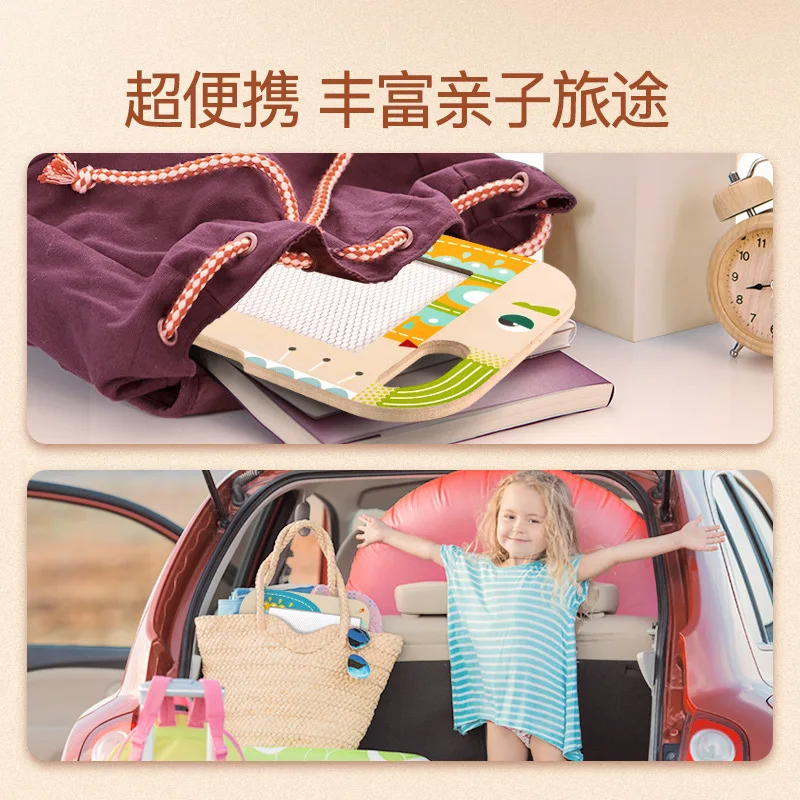 Деревянная Двусторонняя граффити доска для рисования Детские деревянные игрушки детей Интерактивная художественная родителей оптом