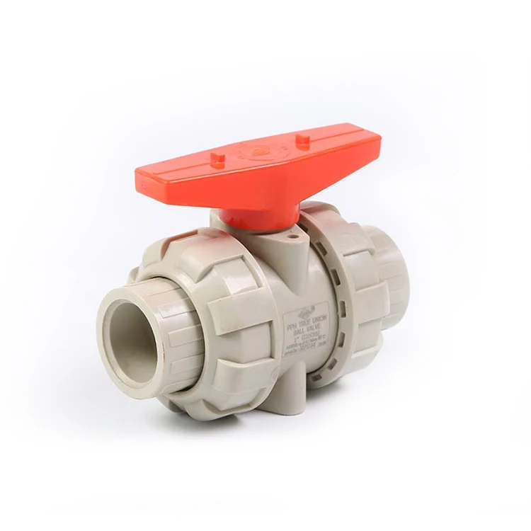 Cheap in stock 2/2 ways normal closed internal thread floating pvc ball valve