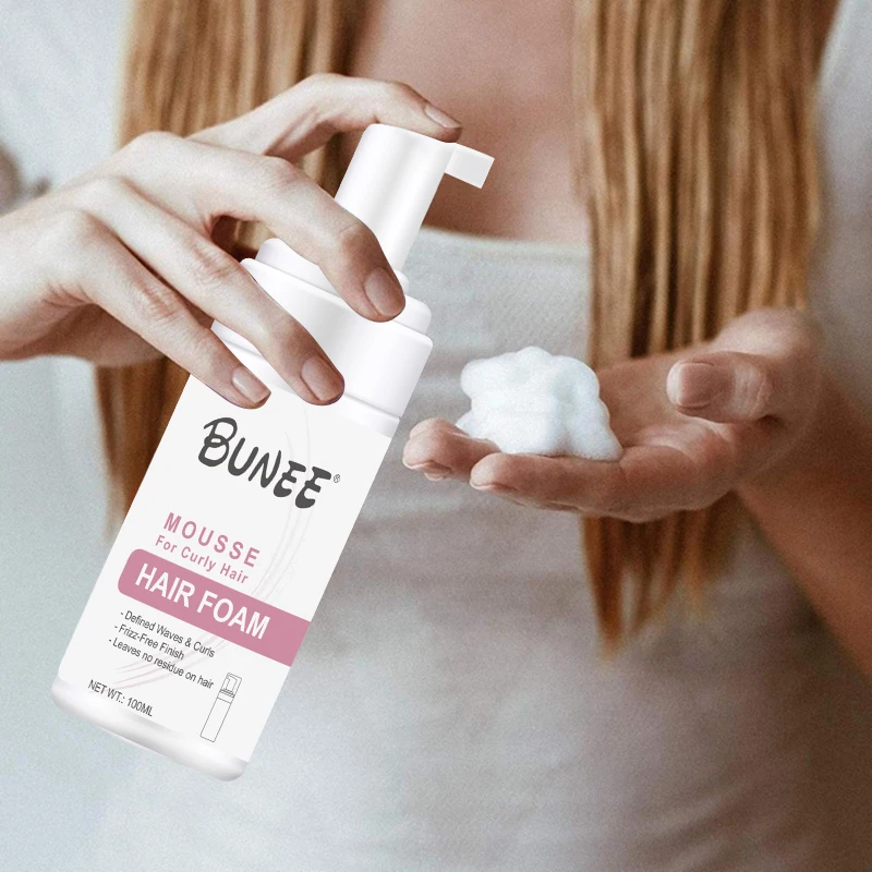 Новое поступление, пенопластовый мусс для волос BUNEE 100 мл, фирменная марка, кудрявые волосы, мусс для усиления прядей