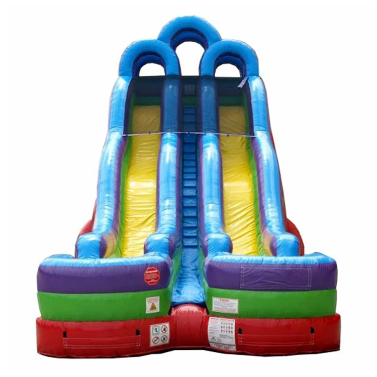 Надувные горки с двойной полосой для детей, водная горка в стиле ретро, мокрая и сухая, для коммерческих целей, с бассейном, для аренды