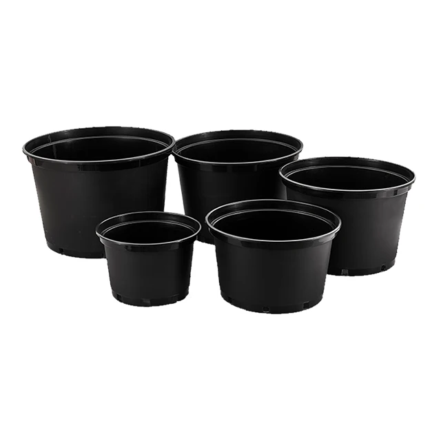 JZ05 Plastic Gallon Pot 77cc Volume Plant Black Hard Small
