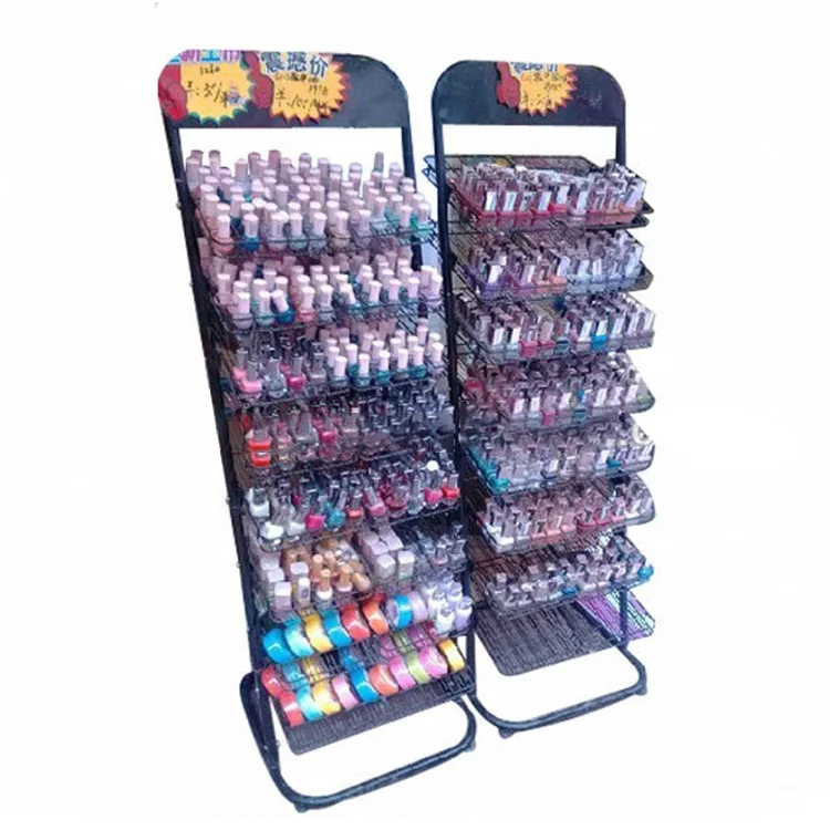 Customizable Professional Multi-tier Floor standing Display Nail Polish display racks