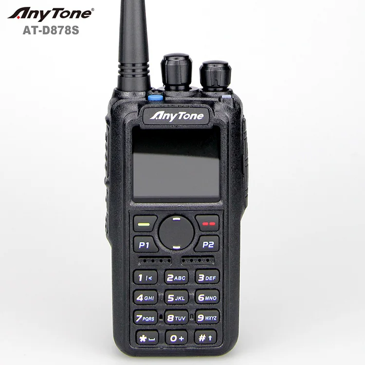 Anytone цифровой Профессиональный радио AT-D878S с одной полоской Walkie Talkie Высокая мощность 10 Вт VHF/UHF портативная приёмопередаточная