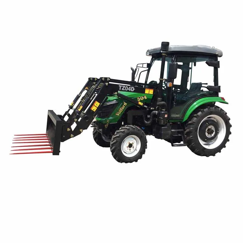 front end loader heater cabin Kubota EPA diesel small tractor 4x4 25HP with hydrostatic steering