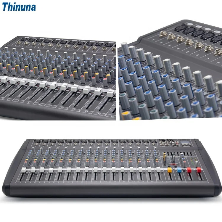 Thinuna PMX-U16 16-канальный видеорегистратор смеситель Мощность Миксер профессиональная микшерная консоль профессиональный встроенный усилитель мощности